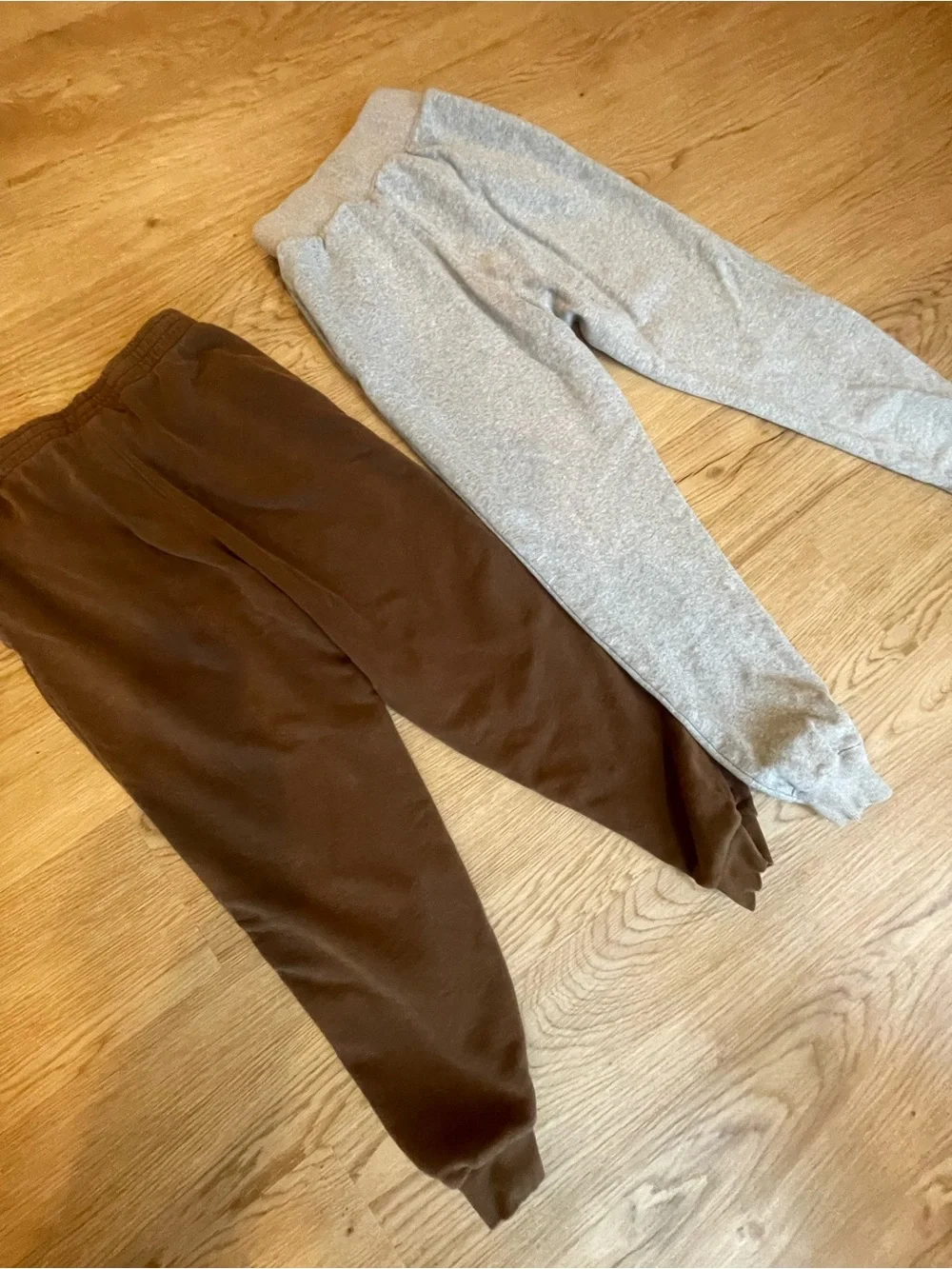 Nike Girls Kid Brown and Gray Sweat Joggers - Set of 2